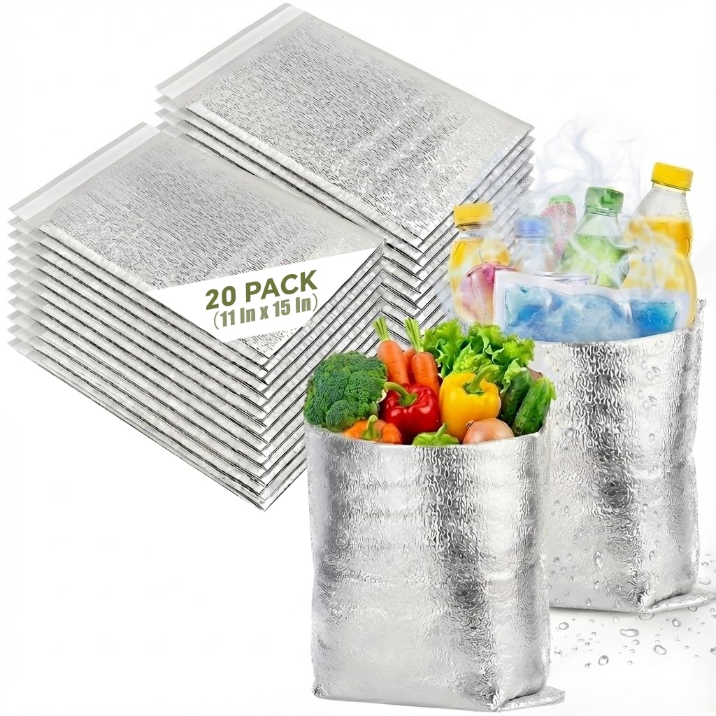 Smilco insulation bag folded flat for compact storage and reuse