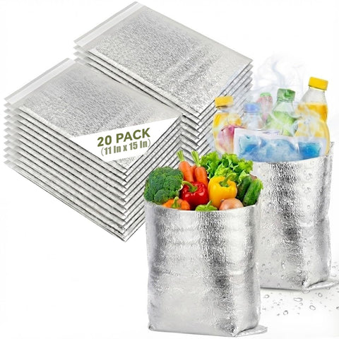 Smilco insulation bag folded flat for compact storage and reuse