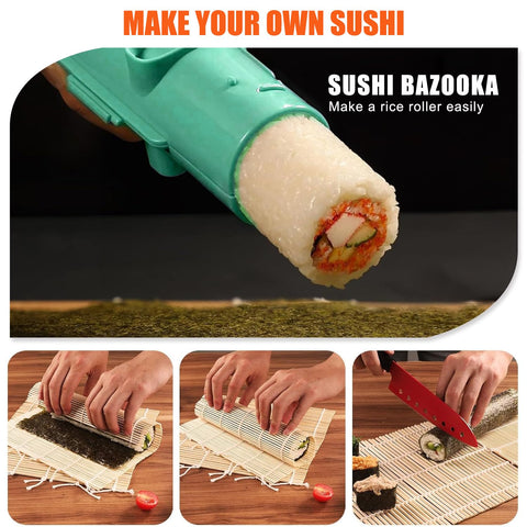 SmileTools green sushi bazooka shapes consistent rolls