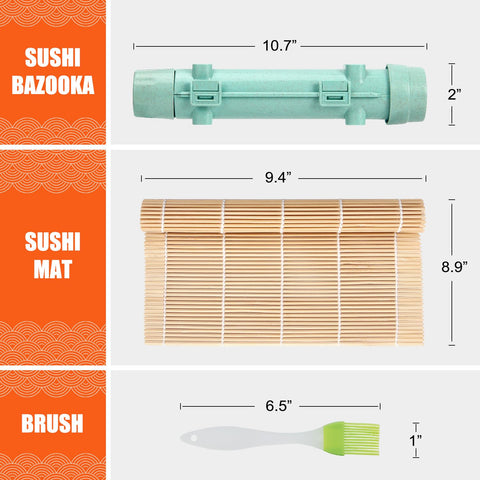 SmileTools green sushi roll setup demonstrates kid-friendly kitchen activity