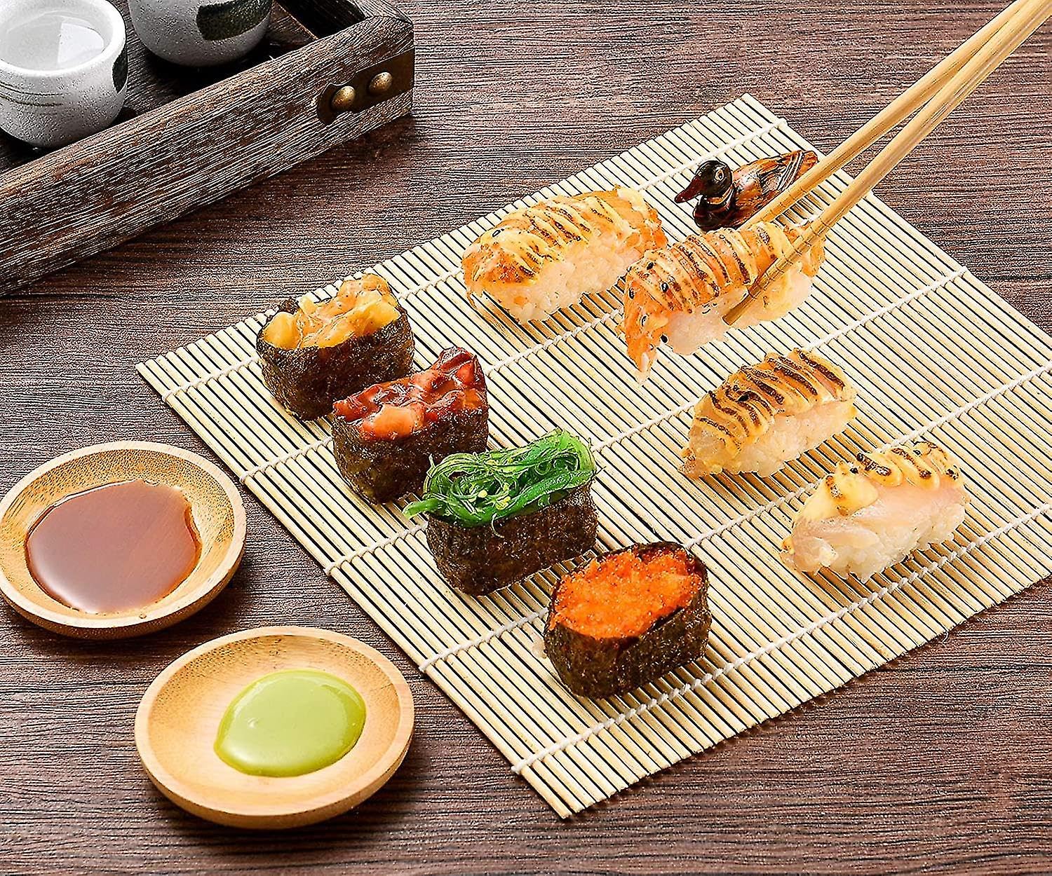 SmileTools sushi spreader helps position fillings for neat rolls