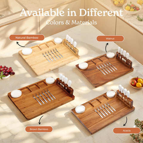 SMIRLY acacia wood close-up highlighting rich grain.