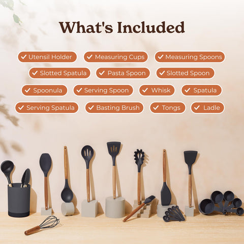 SMIRLY acacia wood handles provide comfortable grip and heat resistance