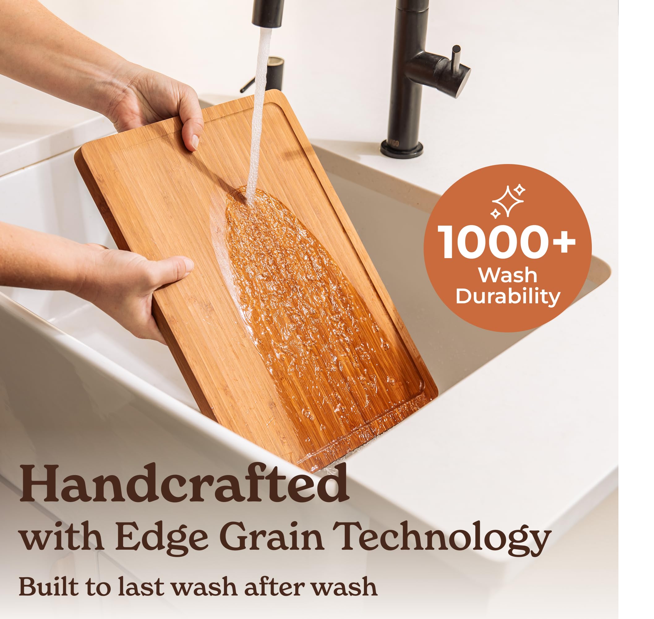 Smirly bamboo grain close-up highlights natural warmth and durable surface