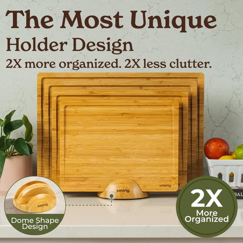 SMIRLY extra-small bamboo cutting board, compact for quick tasks