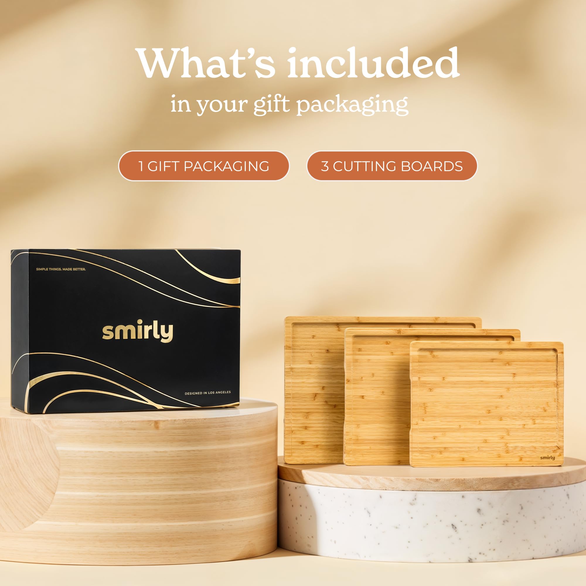 SMIRLY cutting boards are easy-clean surfaces resisting stains and nicks