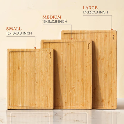 SMIRLY bamboo boards with ergonomic handles for comfortable grip