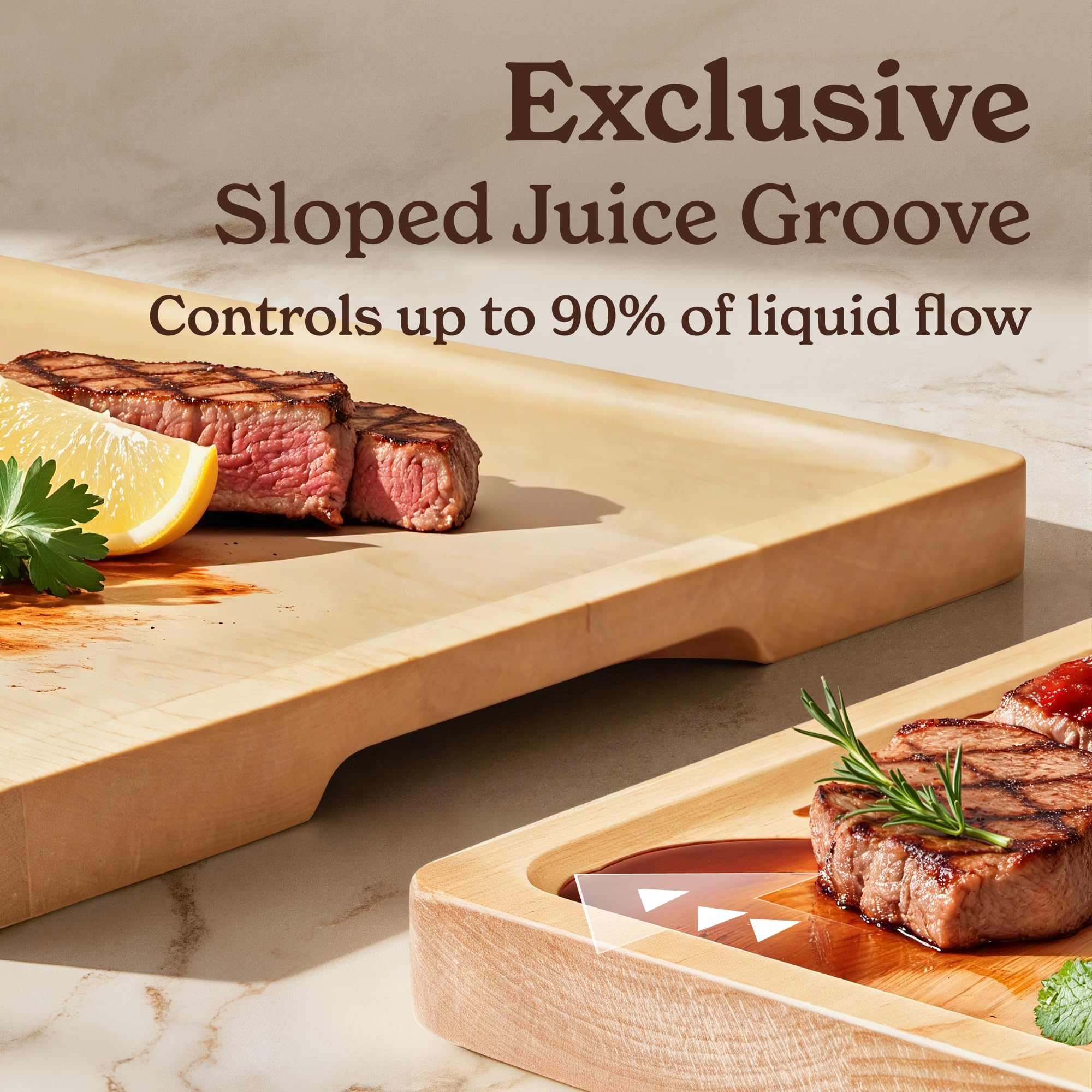 SMIRLY bamboo cutting boards made with non-toxic materials for safe daily use