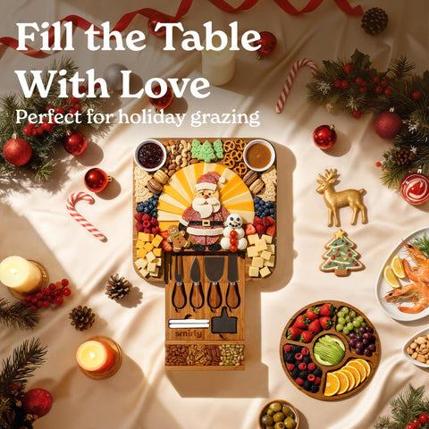 SMIRLY matched bamboo fruit tray included for versatile snack presentation