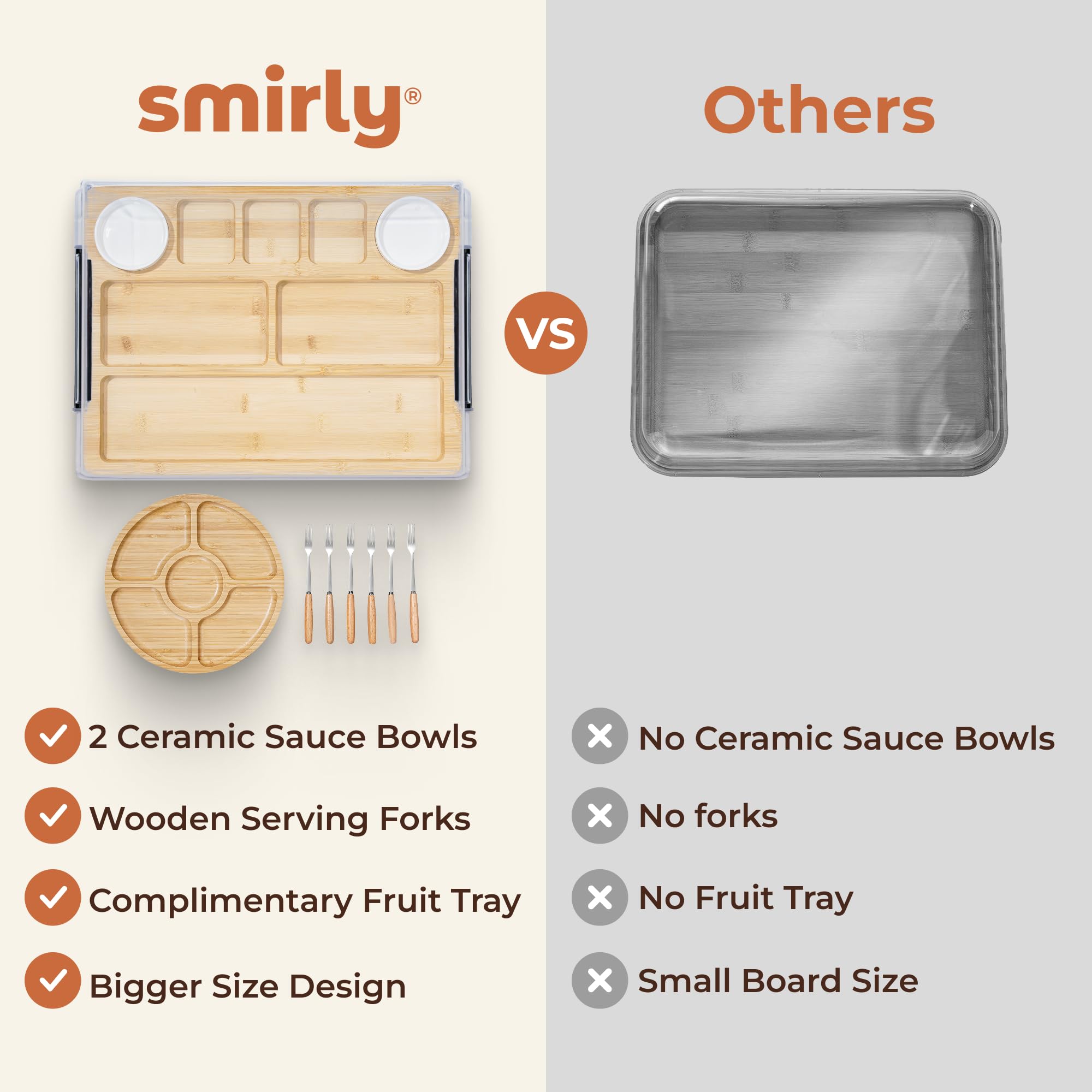 SMIRLY bonus fruit tray completes the serving station