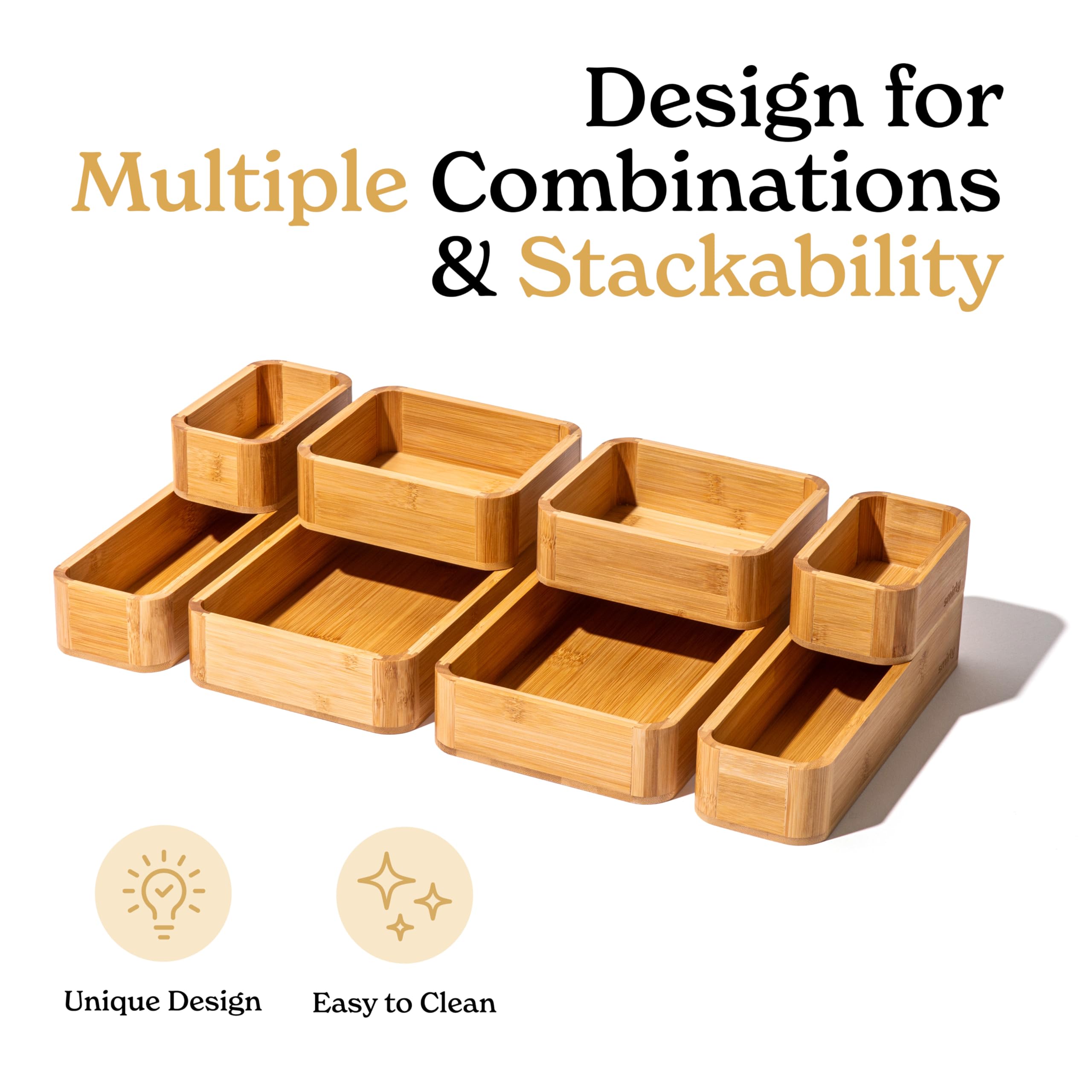 SMIRLY spice drawer tray helps separate jars and labels.