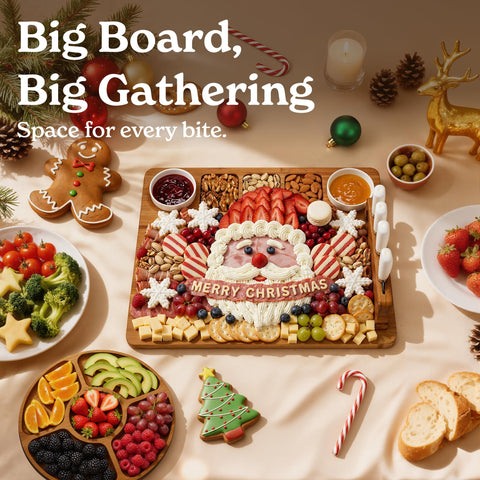SMIRLY board is a blank canvas for creative, visually appealing platters.