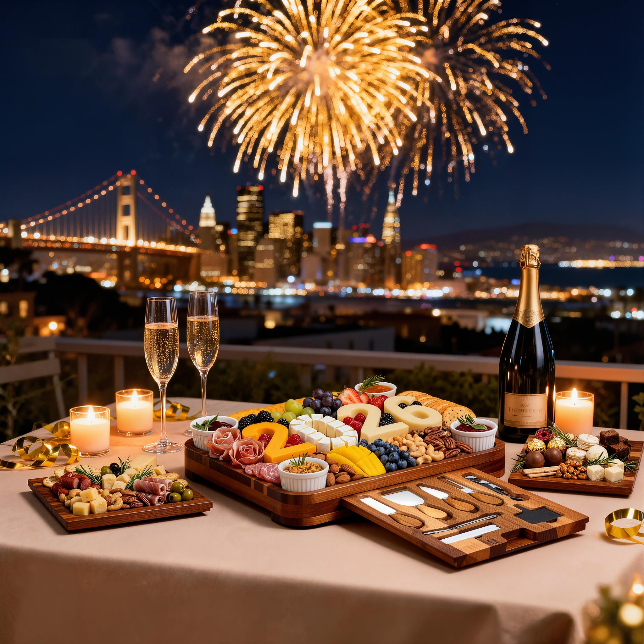 SMIRLY charcuterie board bowls and accessories arranged for variety.