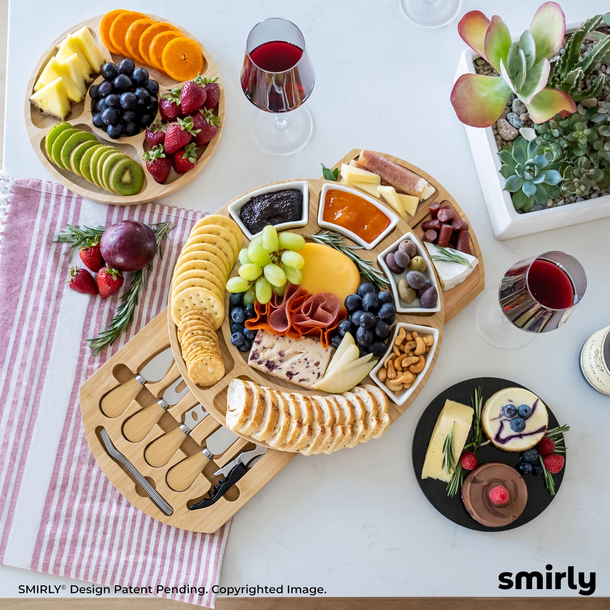 SMIRLY entertaining layout on the board enhances gatherings