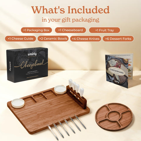 SMIRLY board includes magnetic knife holder to keep knives upright.