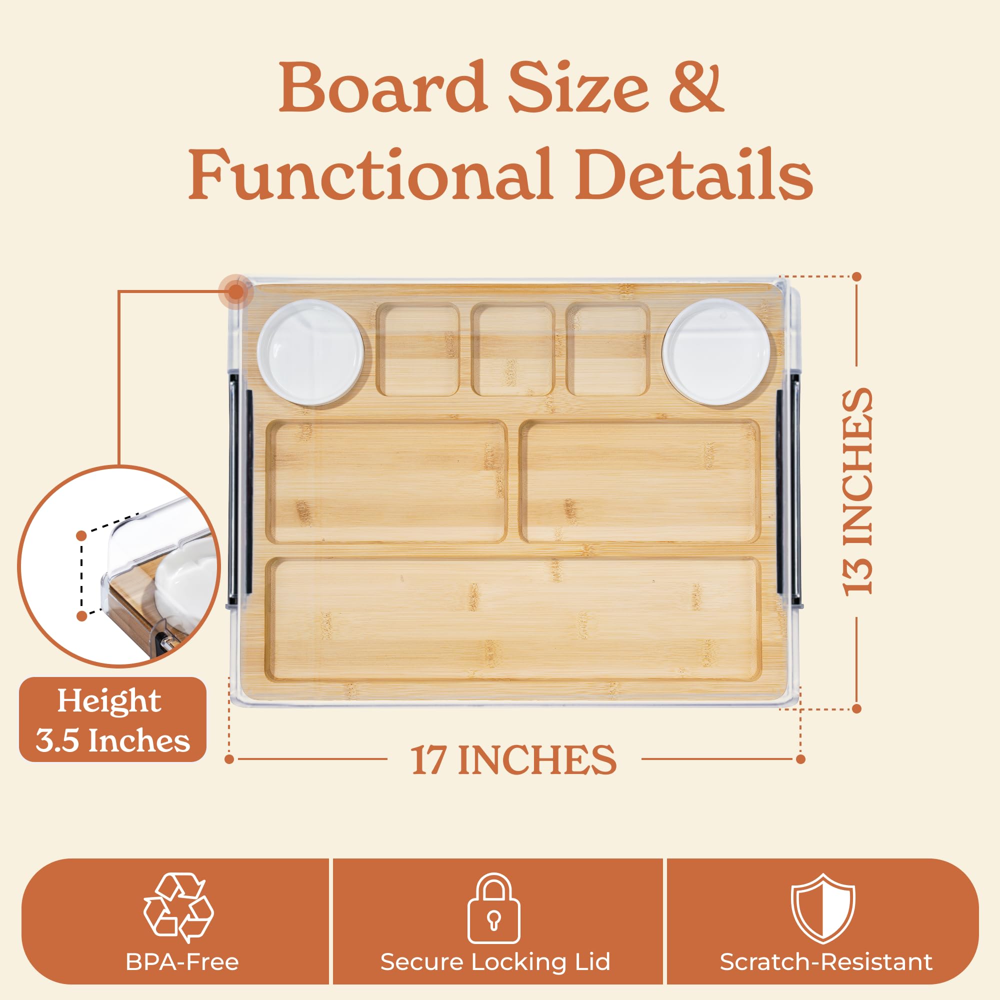 SMIRLY board includes six forks for easy sharing at parties