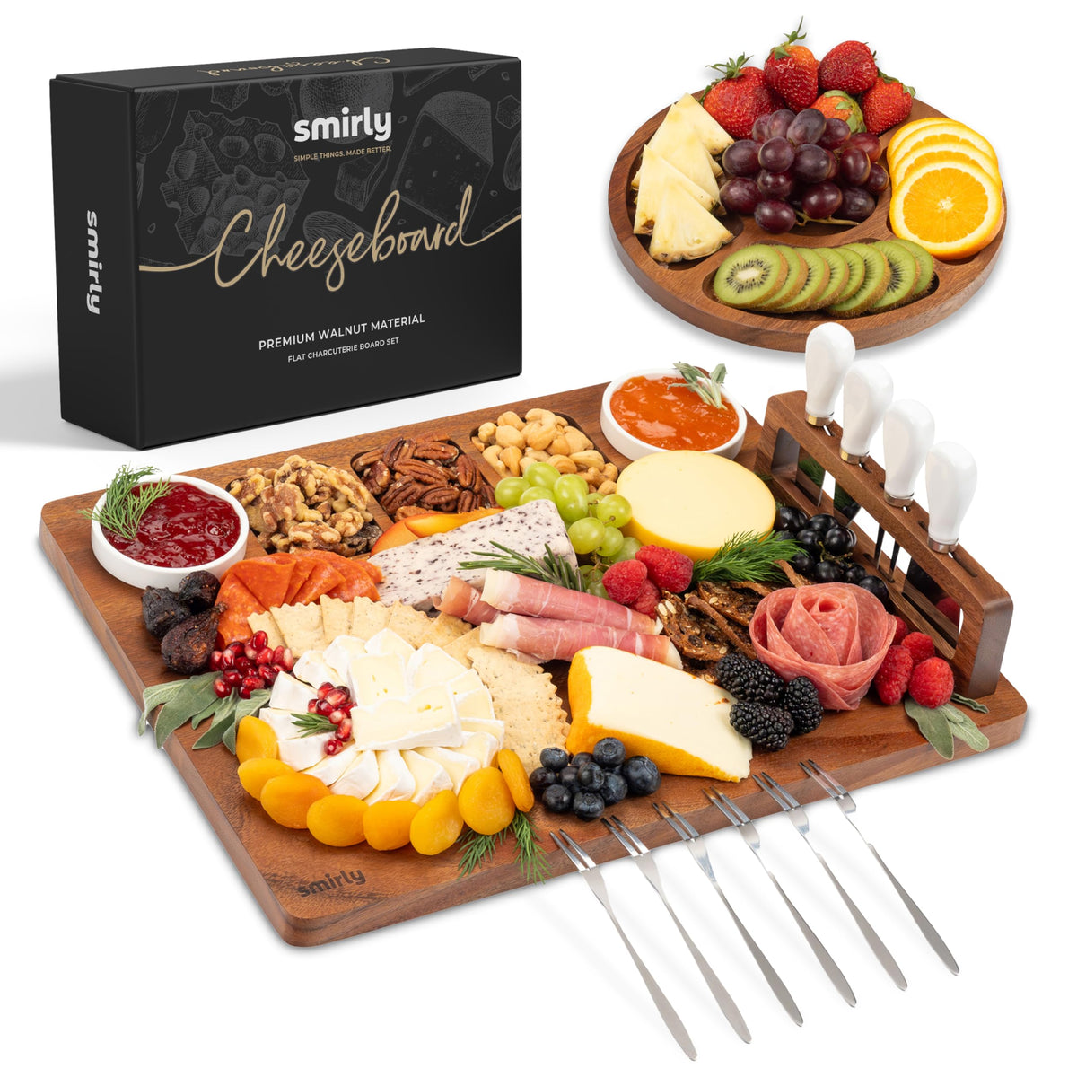 SMIRLY charcuterie board with accessories for stylish entertaining
