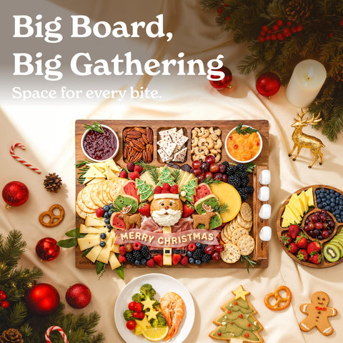 SMIRLY charcuterie board features six forks for easy tasting.