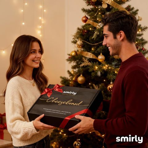 SMIRLY charcuterie board stone server complements the presentation