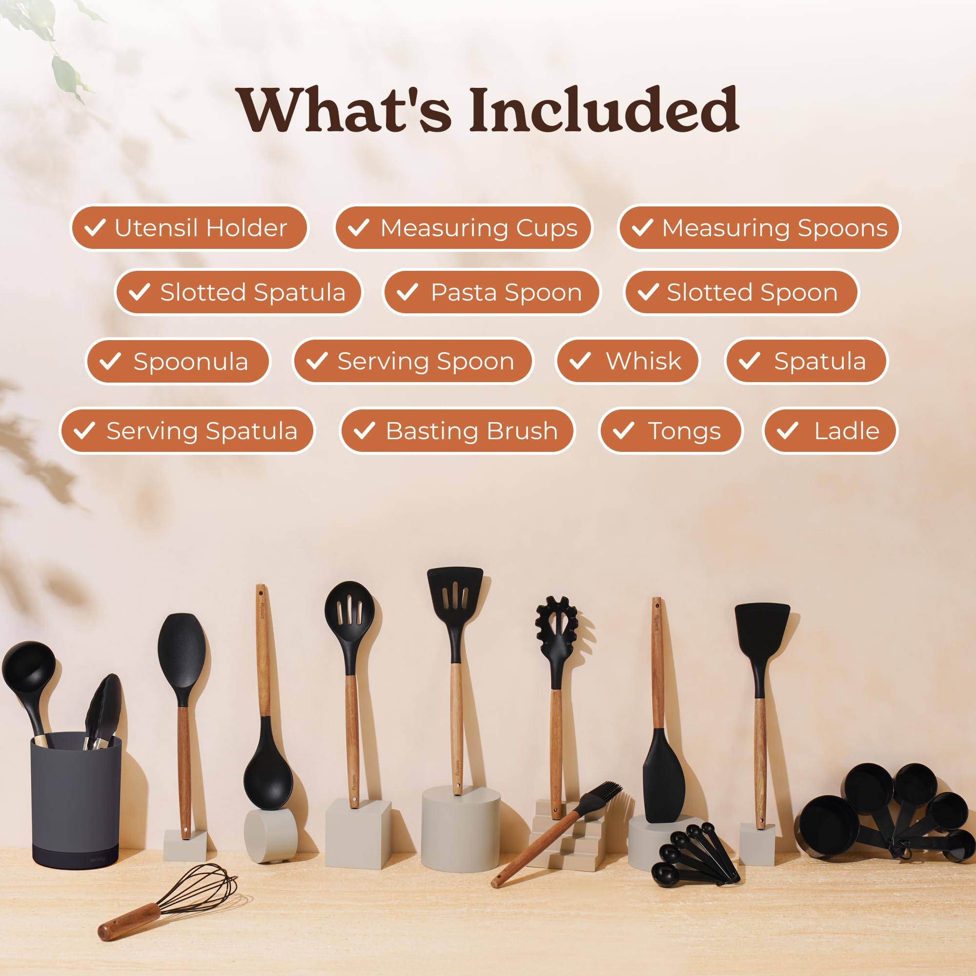 Smirly silicone spatulas protect nonstick pans.