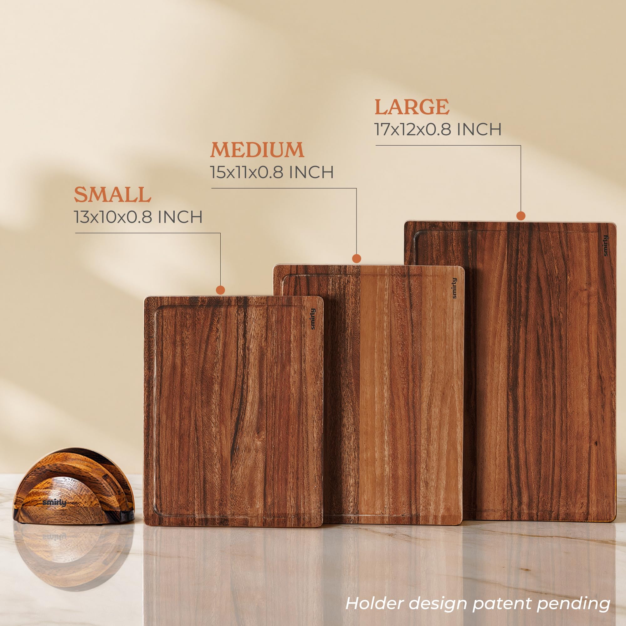 SMIRLY non-toxic finish supports safe food prep and easy cleaning.