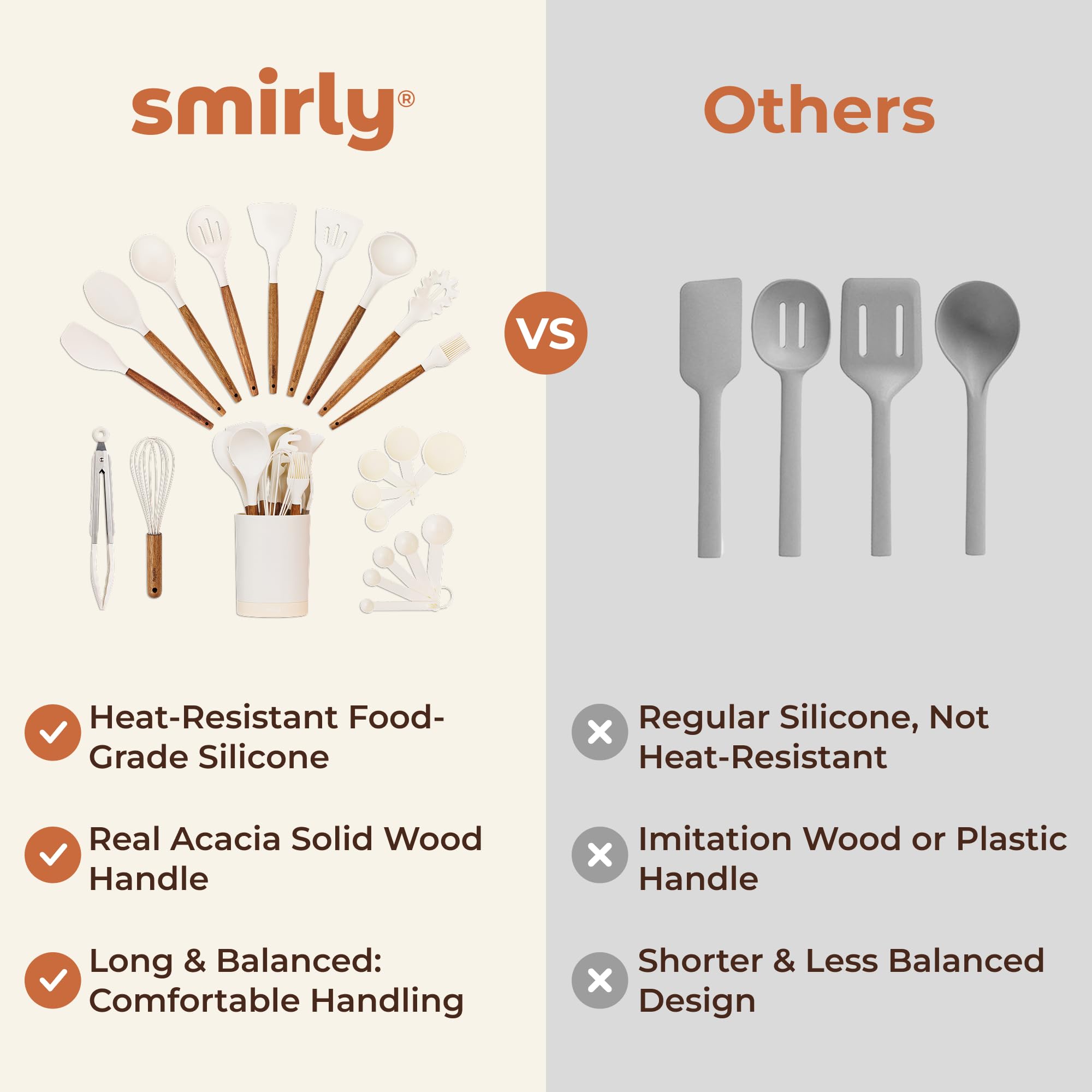 SMIRLY easy-clean design helps maintain a tidy, ready-to-cook kitchen.