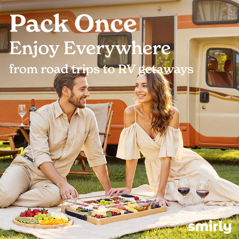 SMIRLY portable tray suits picnics, BBQs, and outdoor events