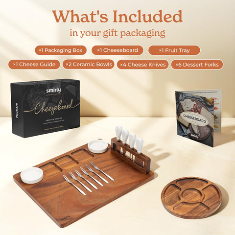 SMIRLY walnut charcuterie board showing natural grain for warm platters