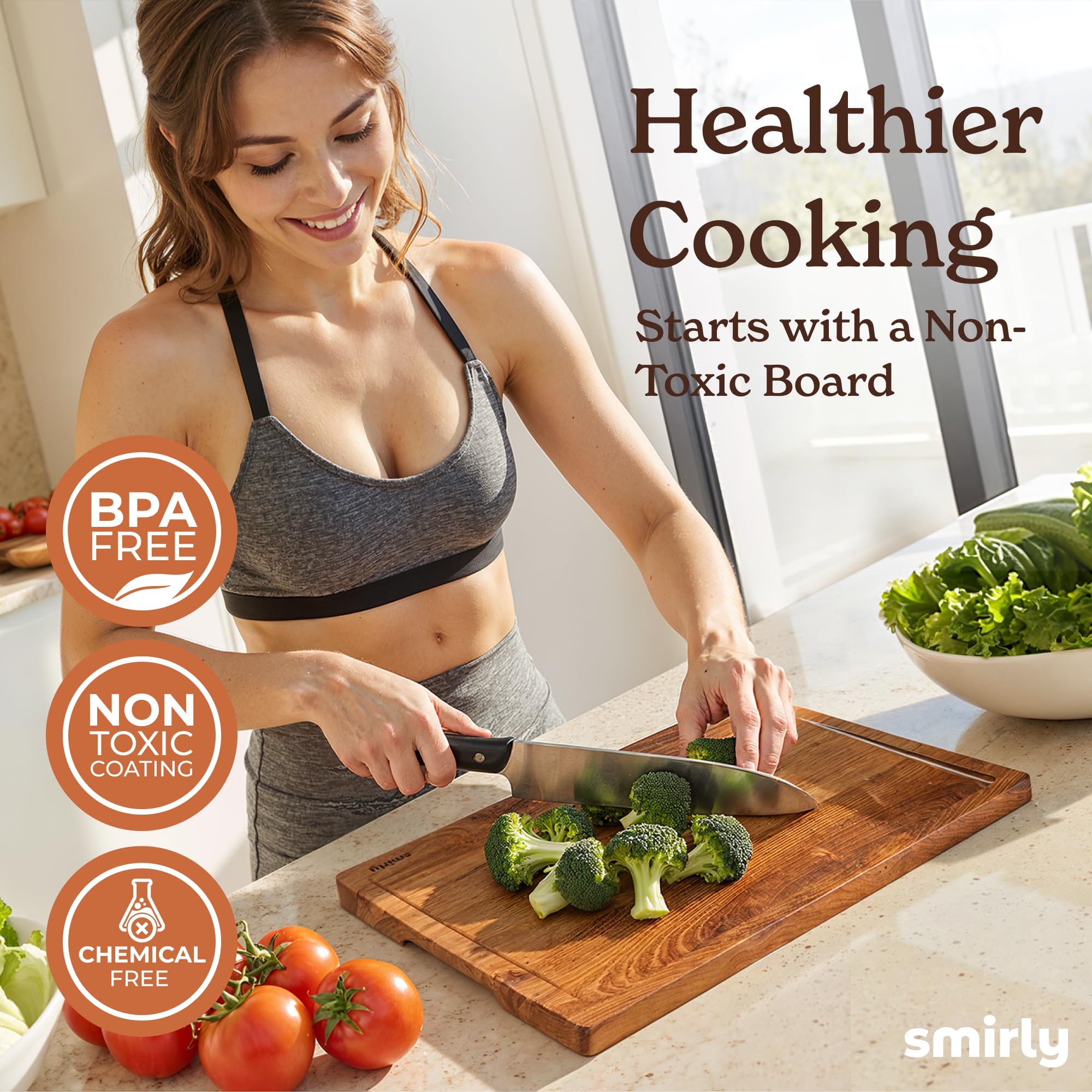 SMIRLY large wooden board serving as a stylish charcuterie tray.