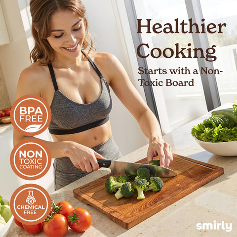 SMIRLY large wooden board serving as a stylish charcuterie tray.