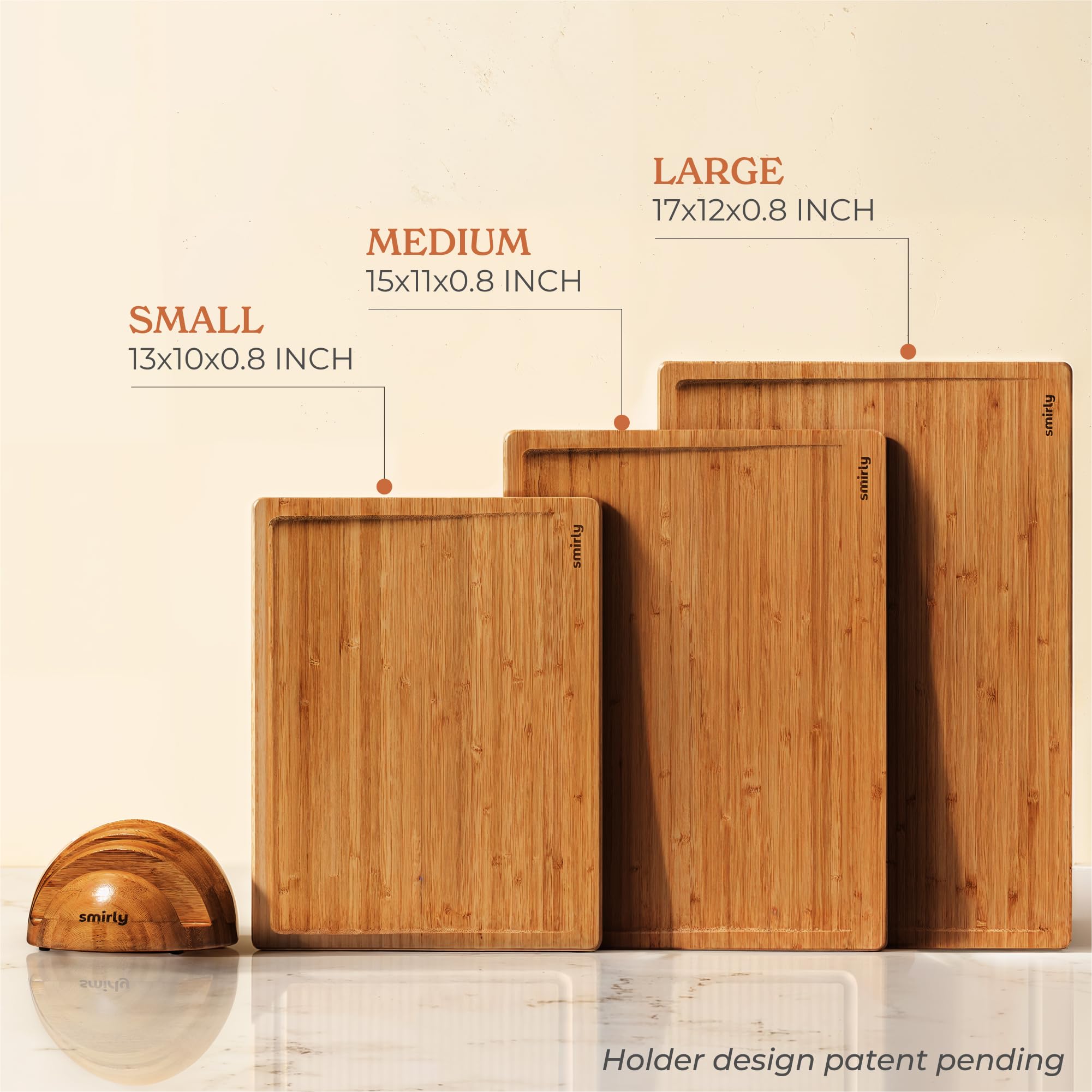 SMIRLY wood board holder keeps boards organized and accessible