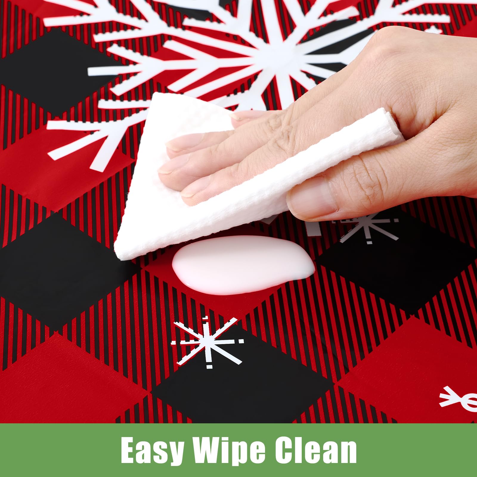 Smiry 60x120 red check disposable tablecloth versatile coverage for larger tables.