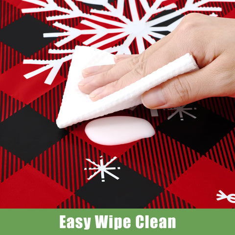 Smiry 60x120 red check disposable tablecloth versatile coverage for larger tables.