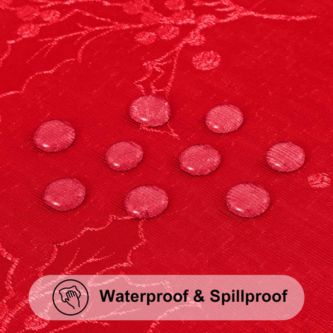 Smiry close-up shows damask weave and rich fabric detail.