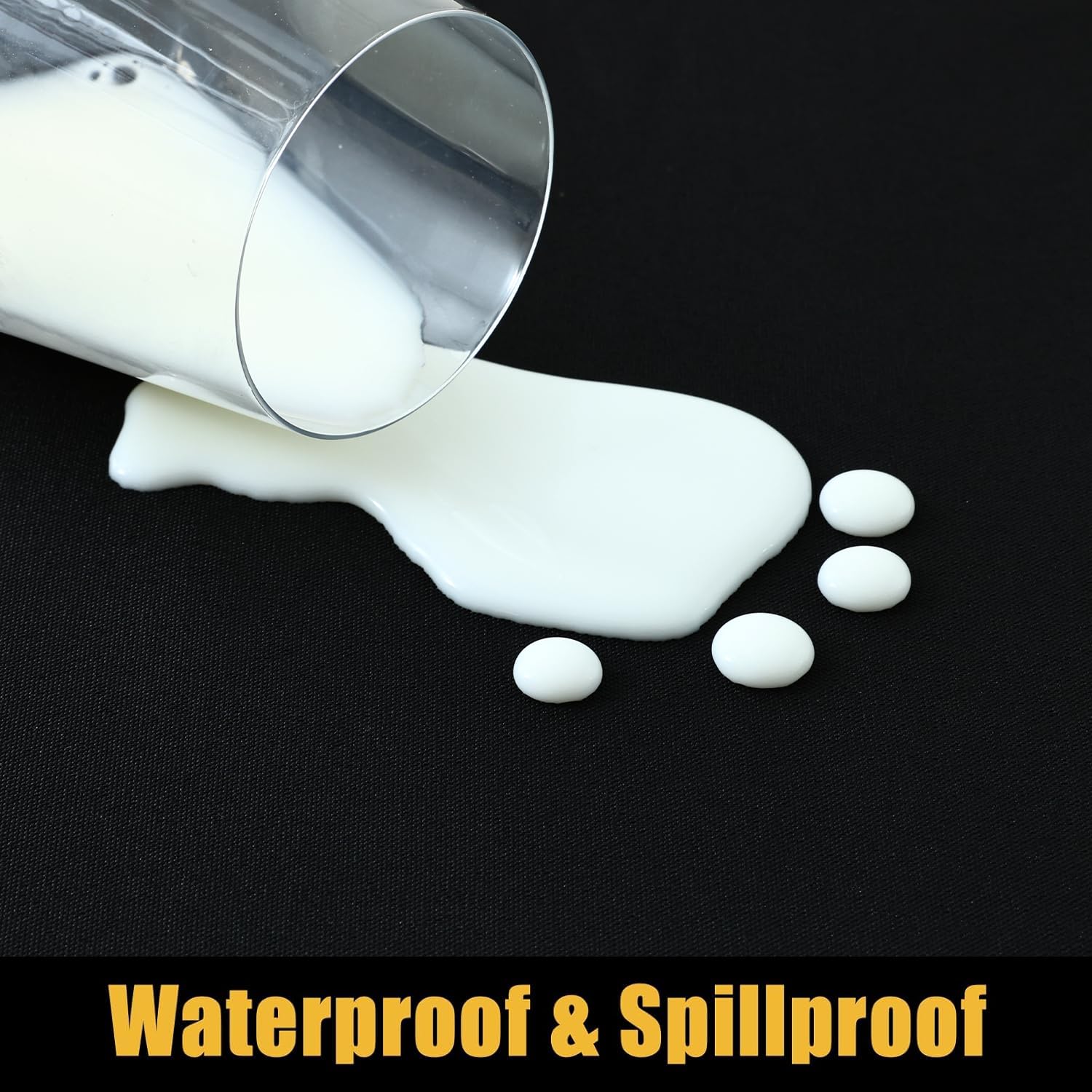 Smiry durable polyester tablecloth stands up to everyday use.