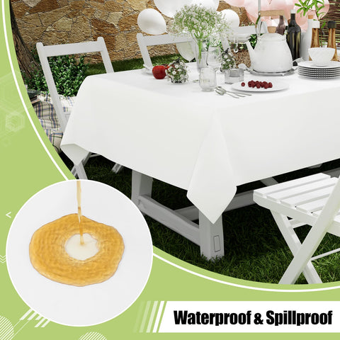 Smiry disposable tablecloth is easy to clean with a damp wipe.