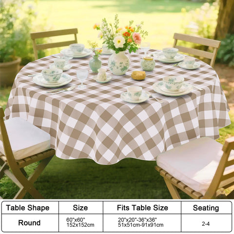 Smiry indoor outdoor tablecloth suitable for dining and entertaining.
