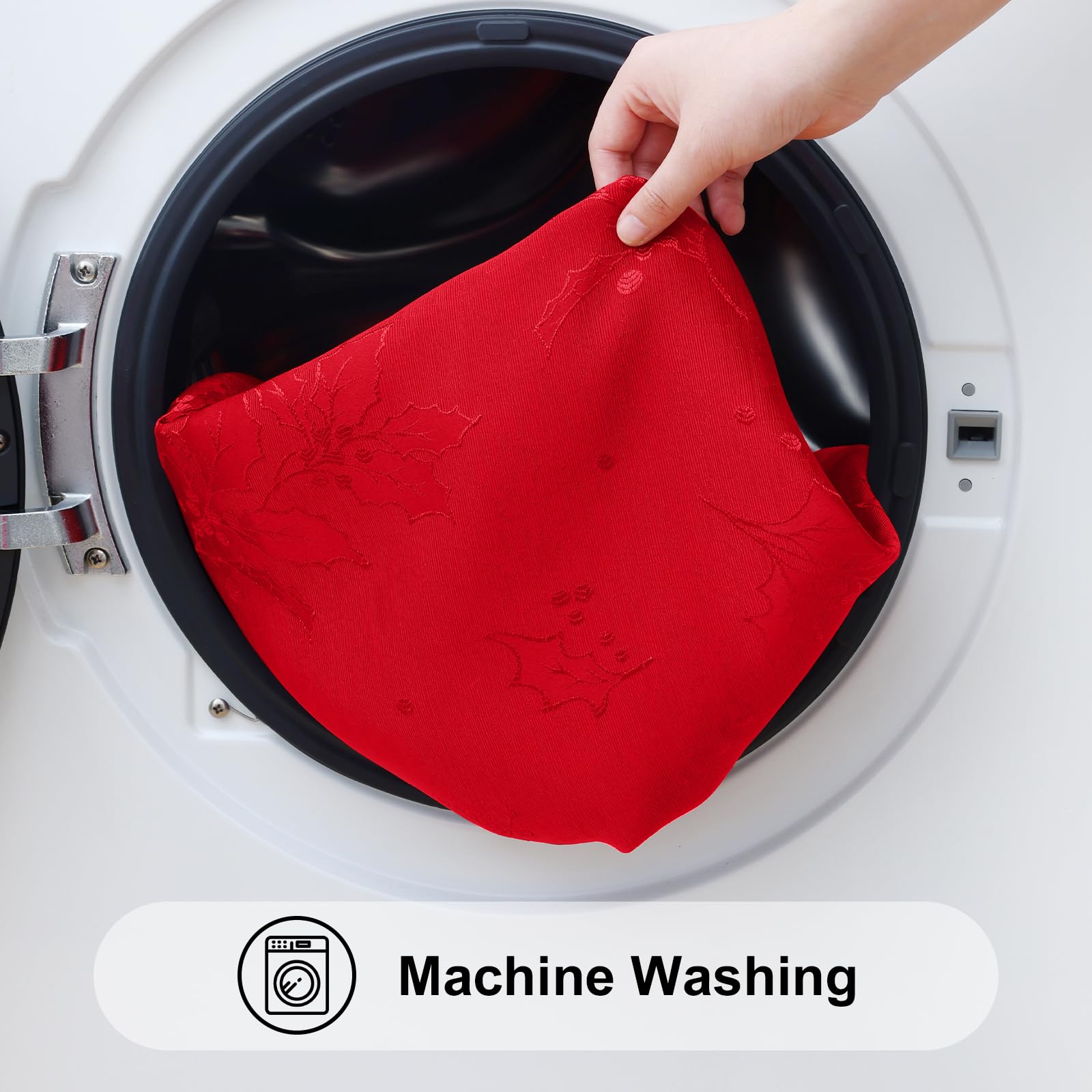 Smiry easy-care fabric highlights machine washable convenience.
