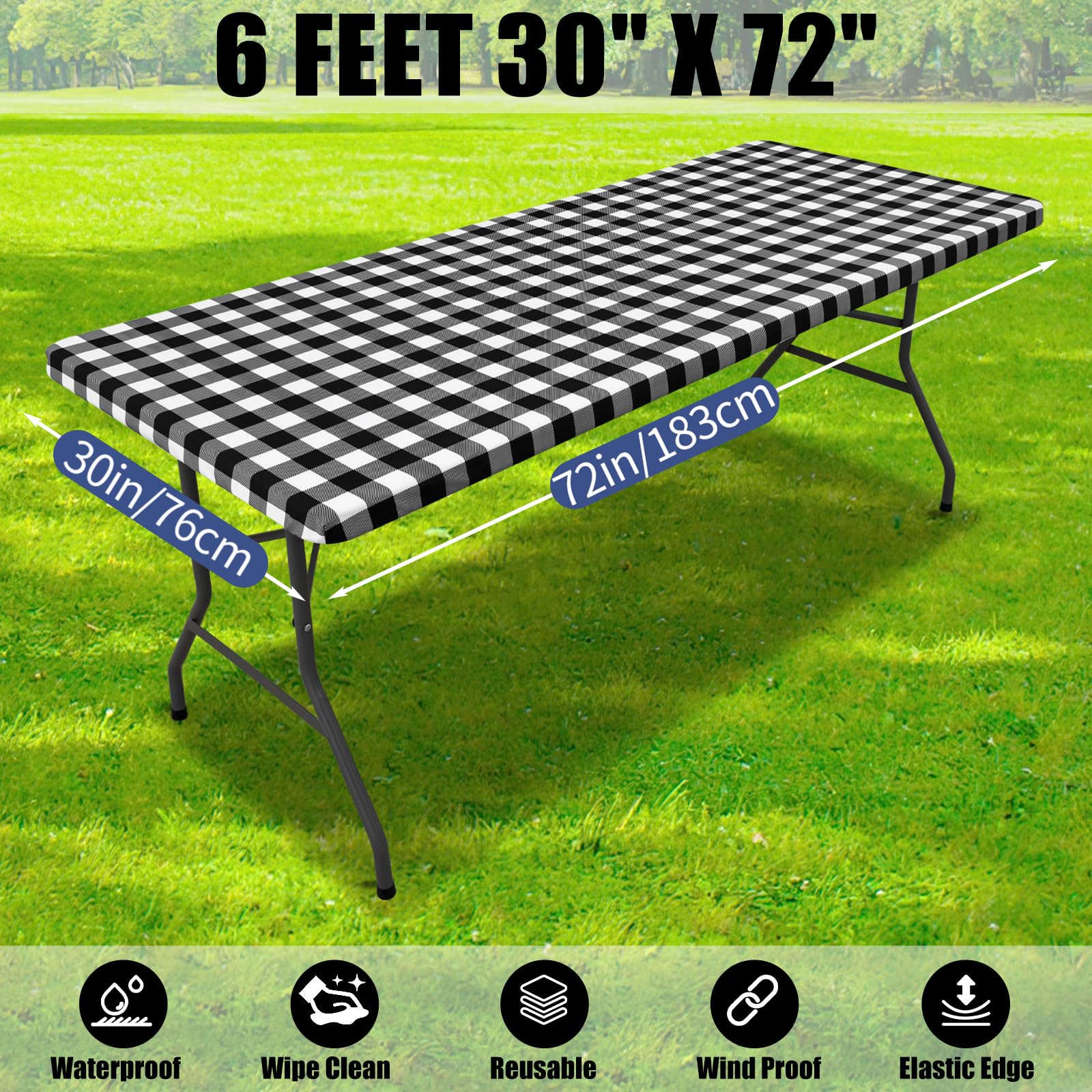 Smiry tablecloth keeps surfaces clean for meals, picnics, and casual celebrations.