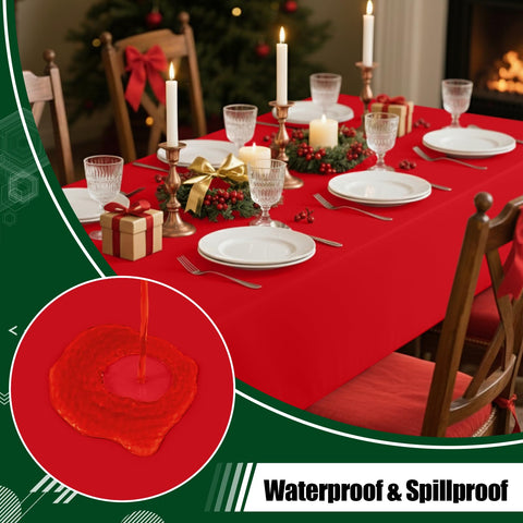 Smiry rectangular table cover sized 108 inches by 54 inches for larger dining setups.
