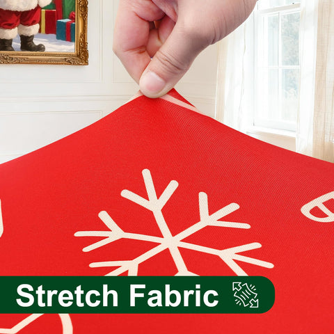 Smiry round spandex tablecloth in black on a 36-44 inch table provides a secure indoor look.