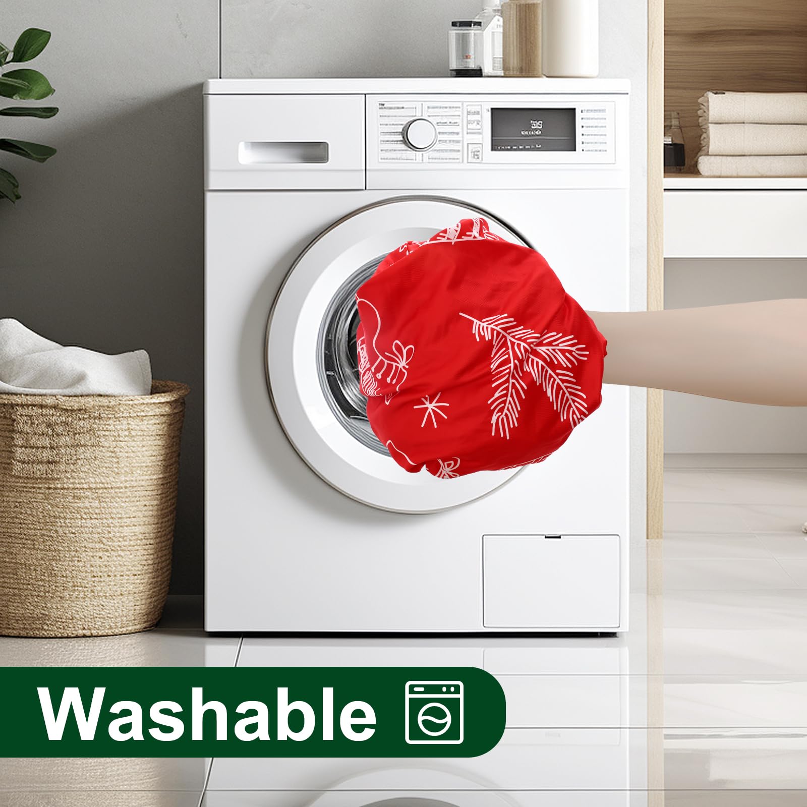 Smiry round spandex tablecloth with elastic edge stays put on windy patios.