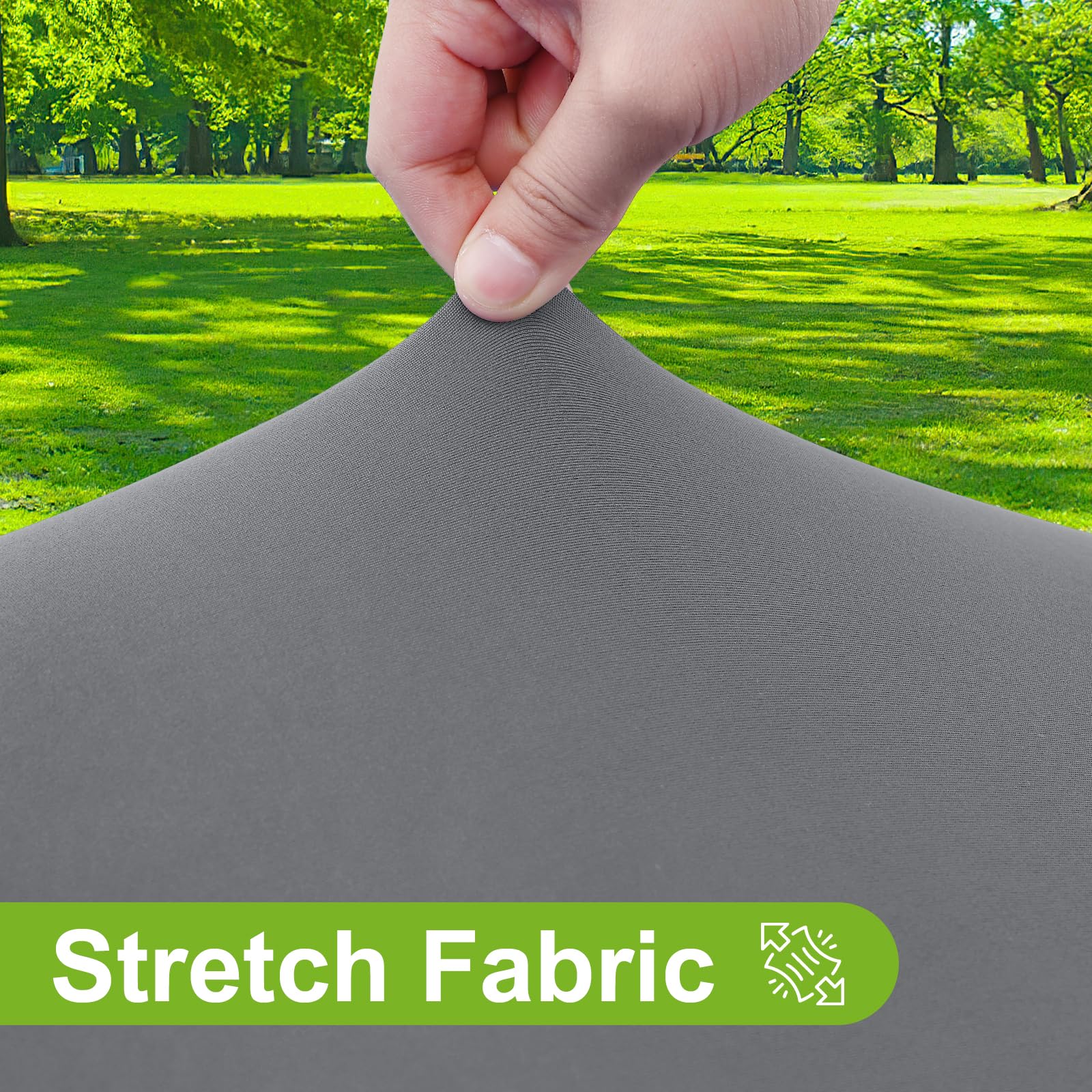 Smiry round tablecloth repels liquids with a waterproof surface, keeping the table cleaner.