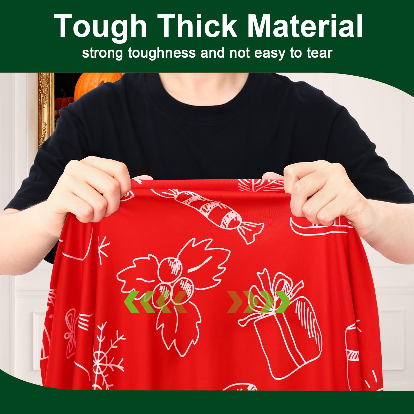 Smiry elastic-edge tablecloth fits 36-44 inch tables securely.