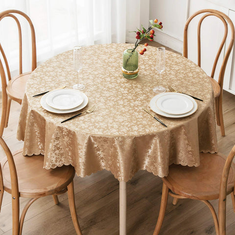 Smiry brown waterproof surface protects tables during spills and family meals.