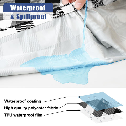 Smiry tablecloth waterproof double-sided beads spills for easy cleaning