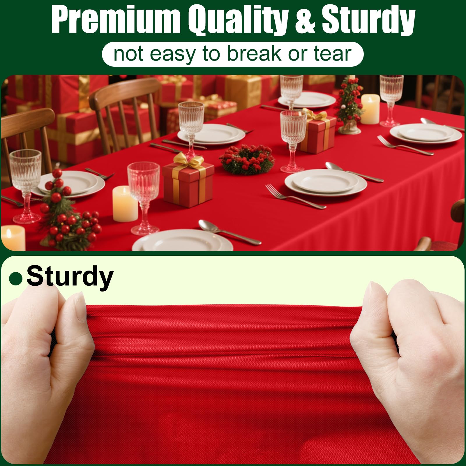 Smiry tablecloth made with waterproof PEVA material for durable, vibrant use outdoors.