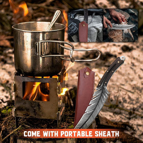 Smith Chu full tang handle with five rivets for secure grip