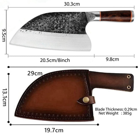 Smith Chu handmade forged cleaver full tang showcases craftsmanship for durable kitchen performance.