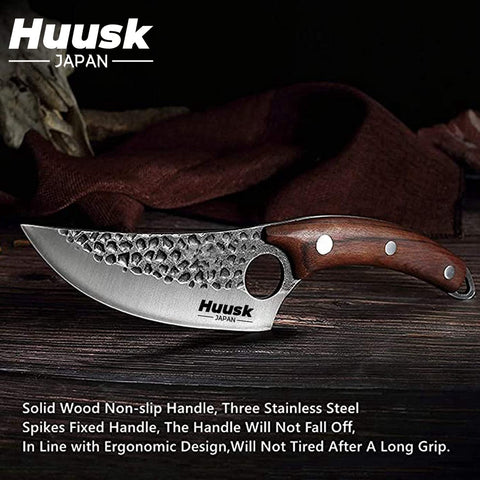 Smith Chu Husk Japan knife edge detail with 62 HRC forged steel.